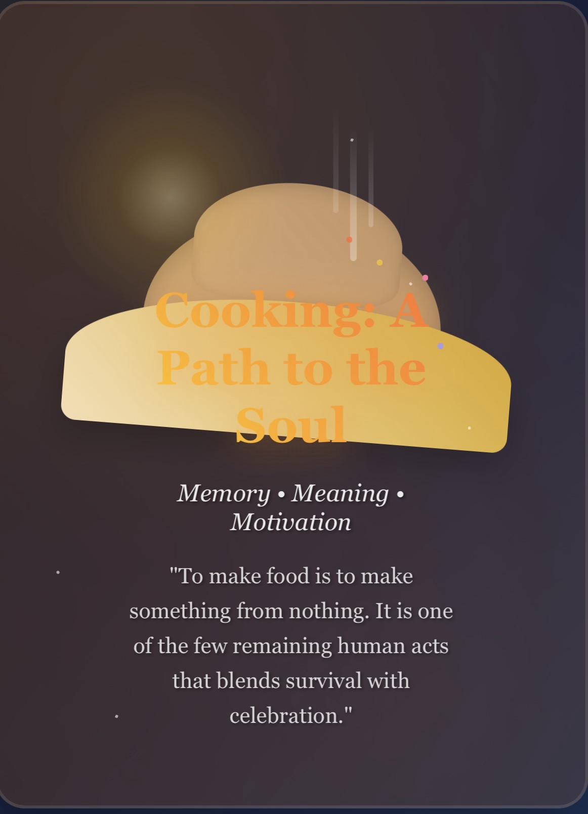 Can Cooking Be a Path to Memory, Meaning, and Motivation? - Rise & Inspire