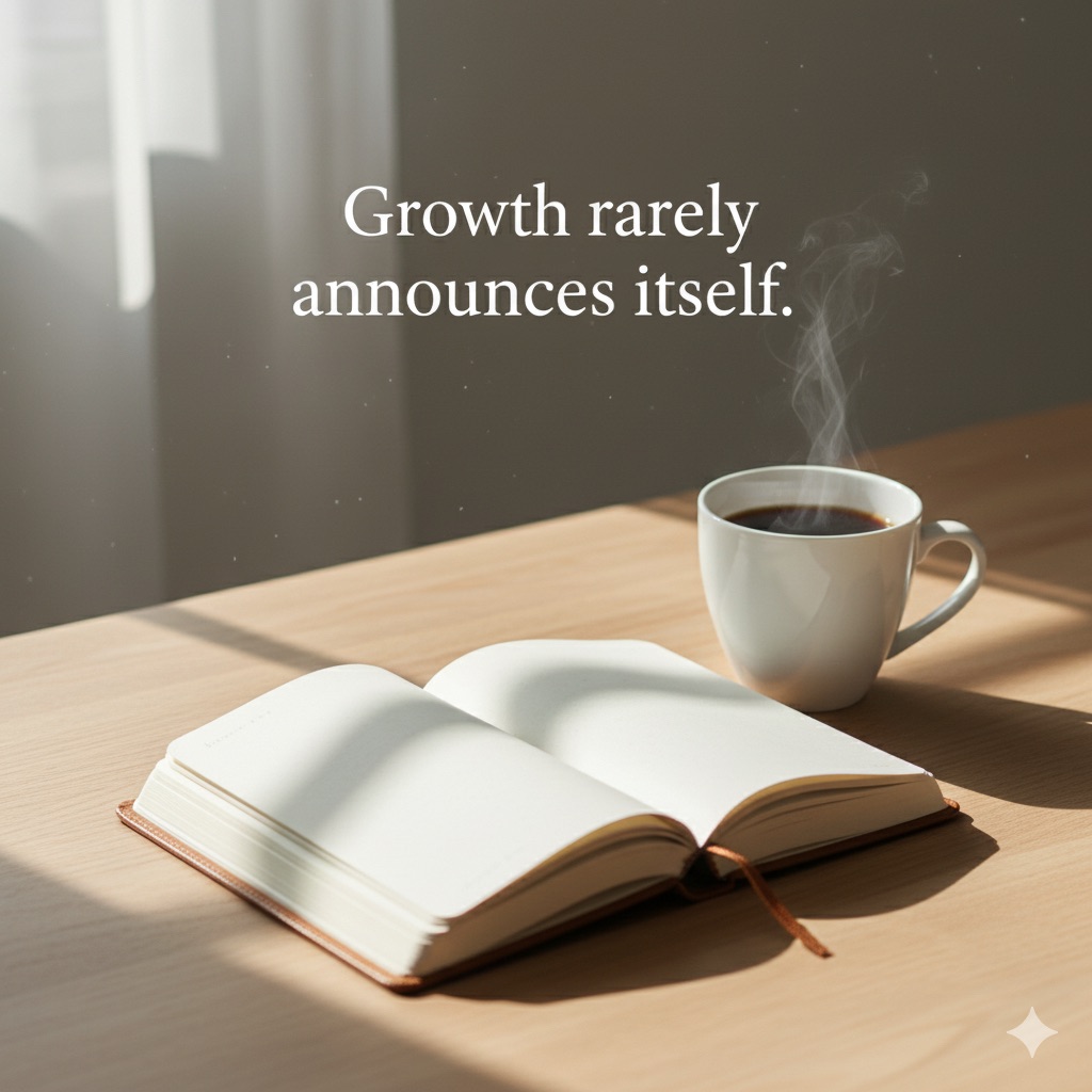 Coffee and an open journal representing moments of reflection