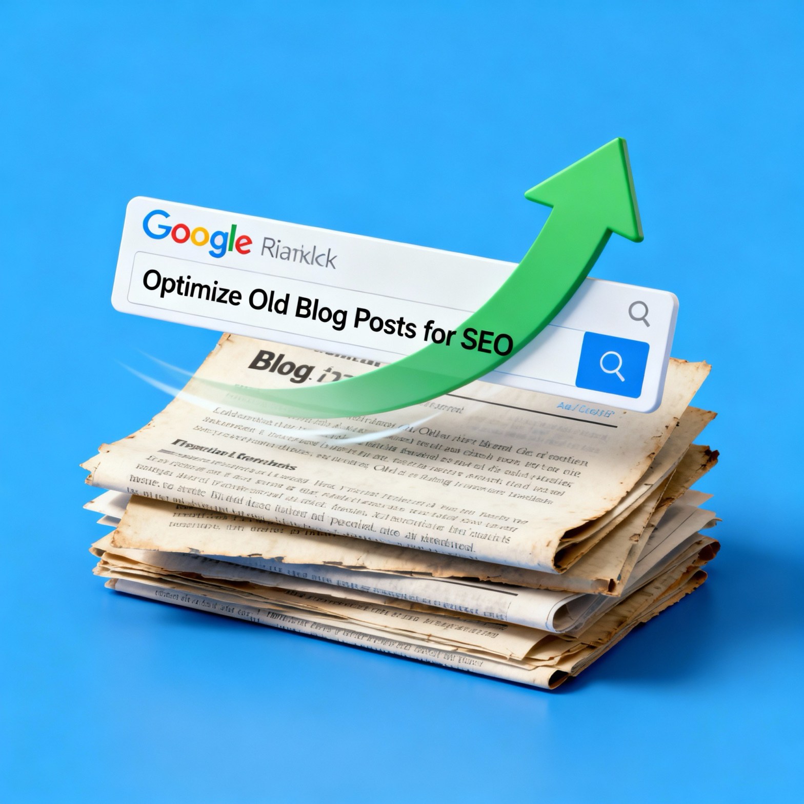 Stack of old blog posts turning into high-ranking Google results