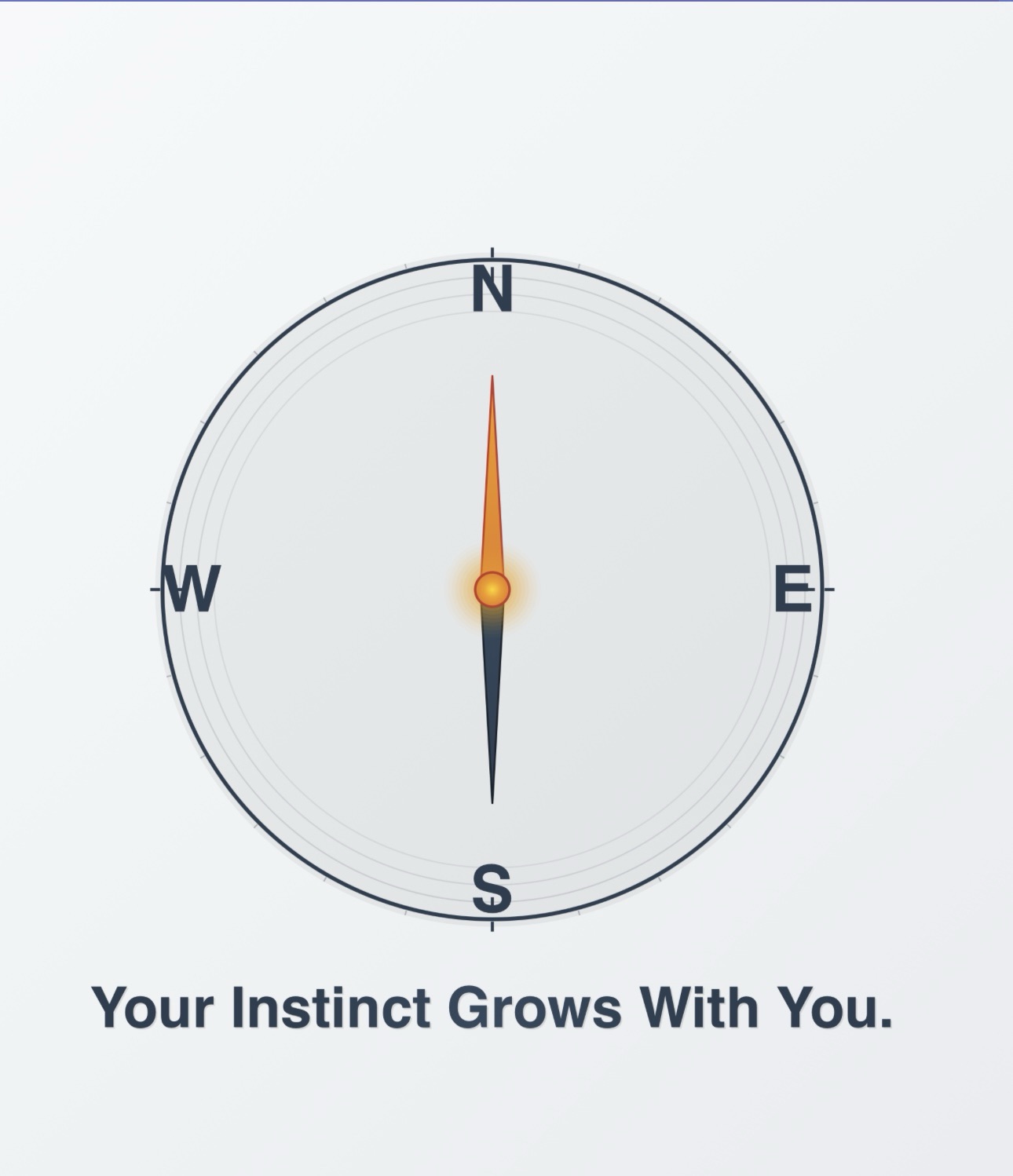 A simple compass illustration symbolising intuition guiding decisions with growing clarity.