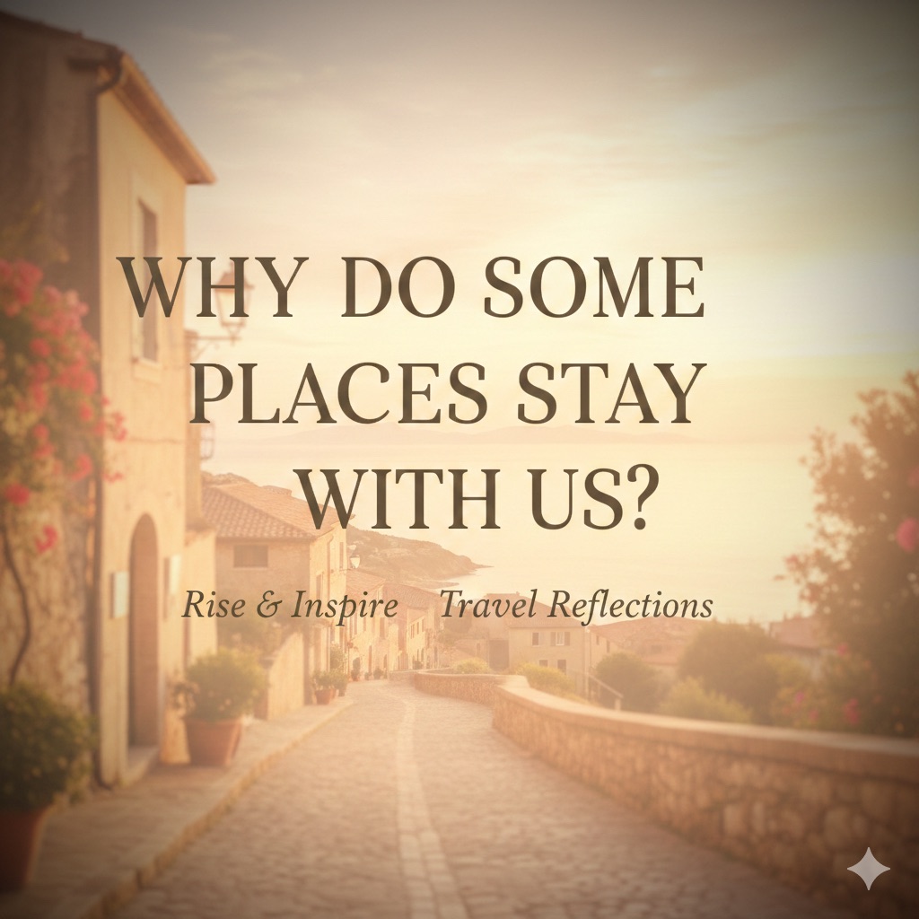 Soft travel-themed image with a coastline background and a question about favourite places.