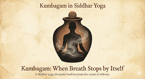 Illustration of the body as a pot symbolising Kumbhagam in Siddhar yoga breath science.